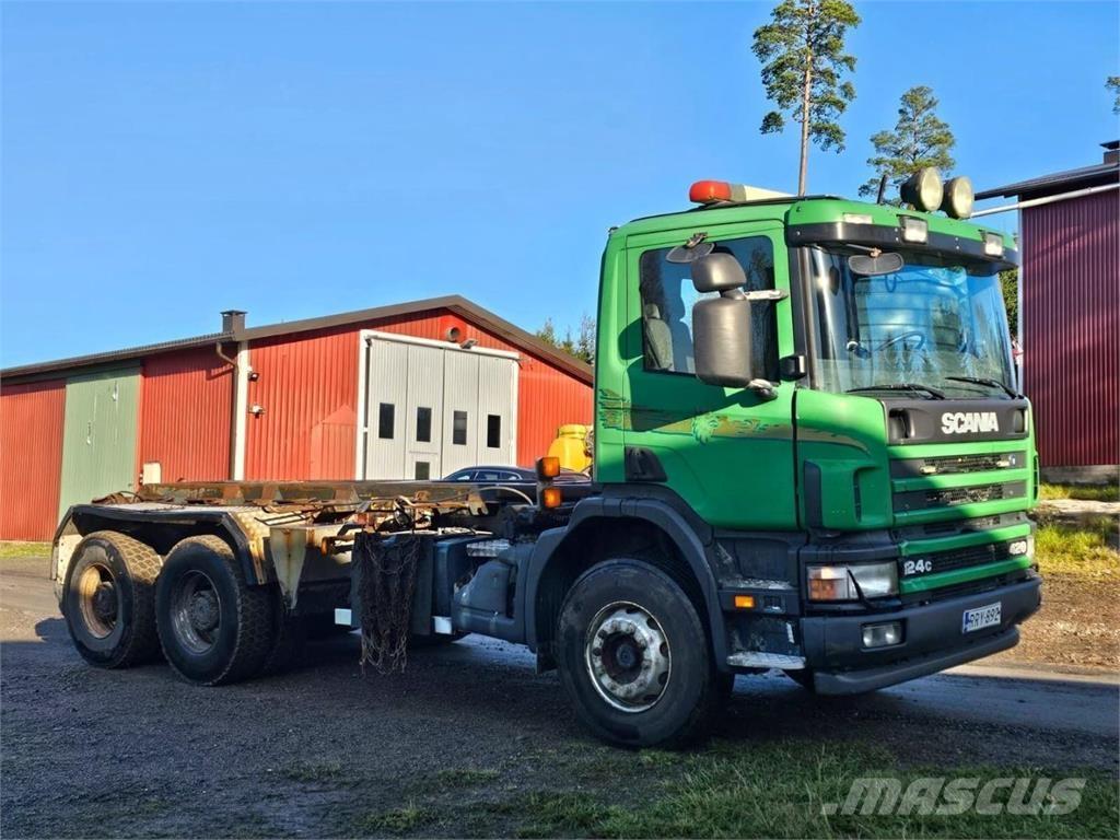 Scania 124C 6X4 훅 리프트 트럭