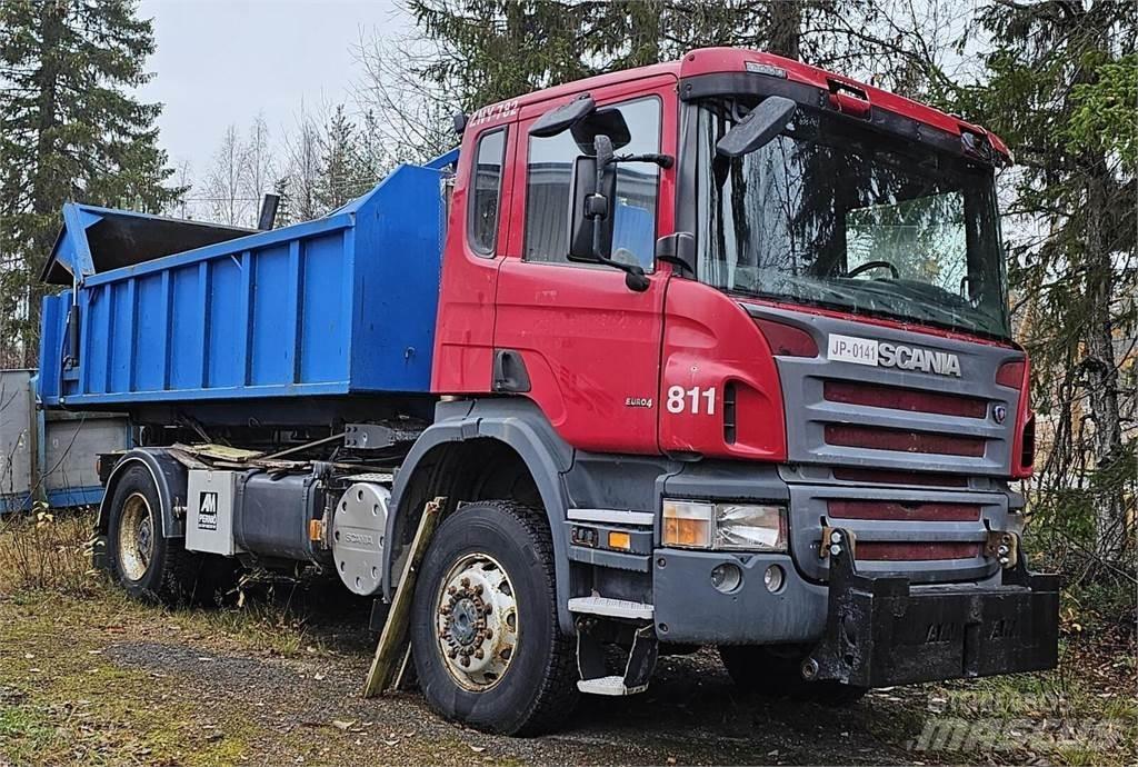 Scania P340 4x4 훅 리프트 트럭
