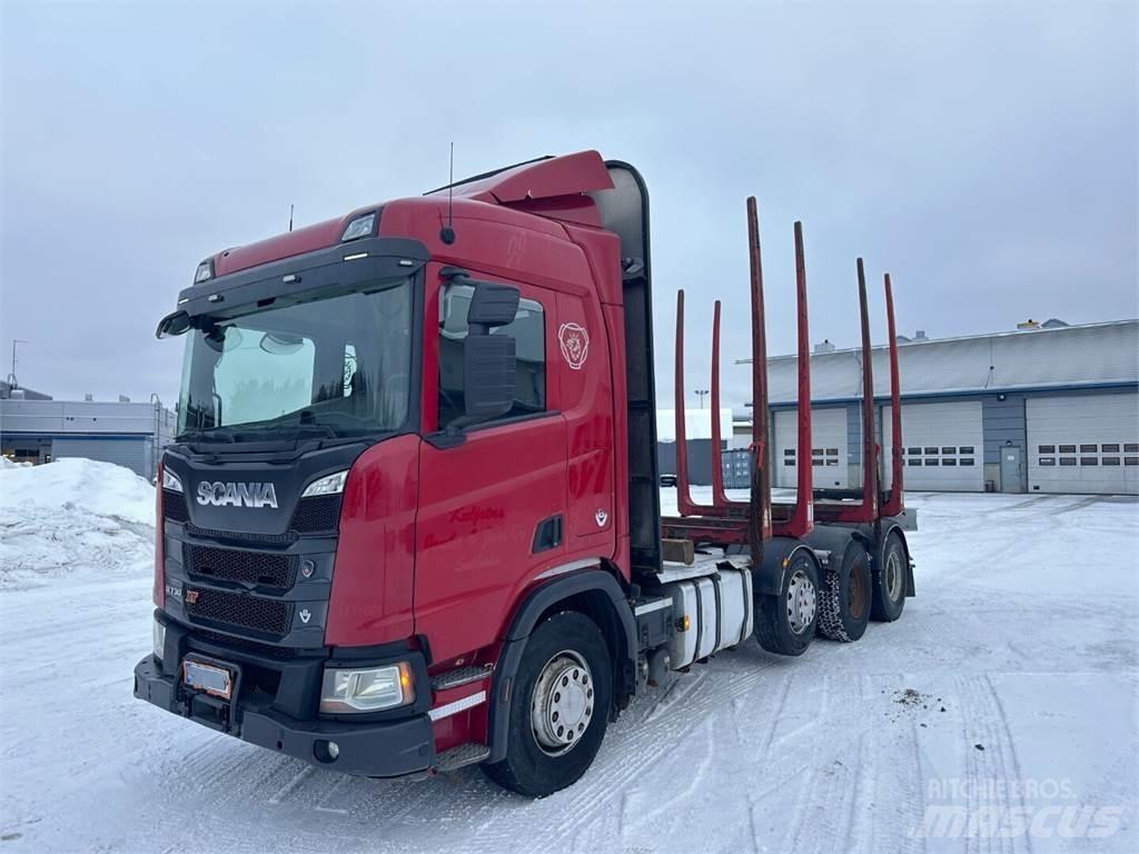 Scania R730 8x4 목재 트럭