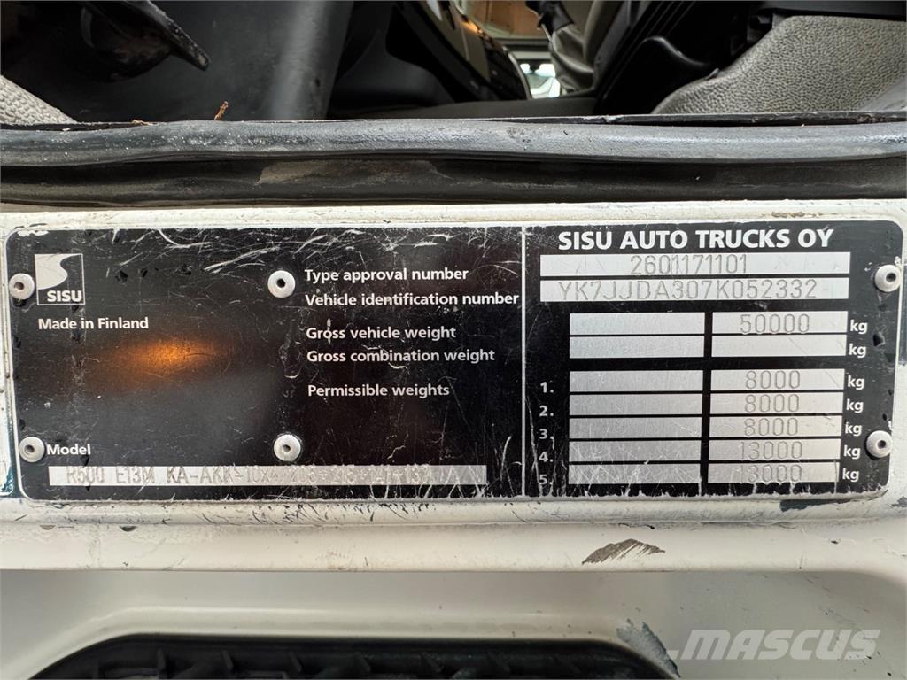 Sisu R500 10x4 산림 기계 운반 트럭