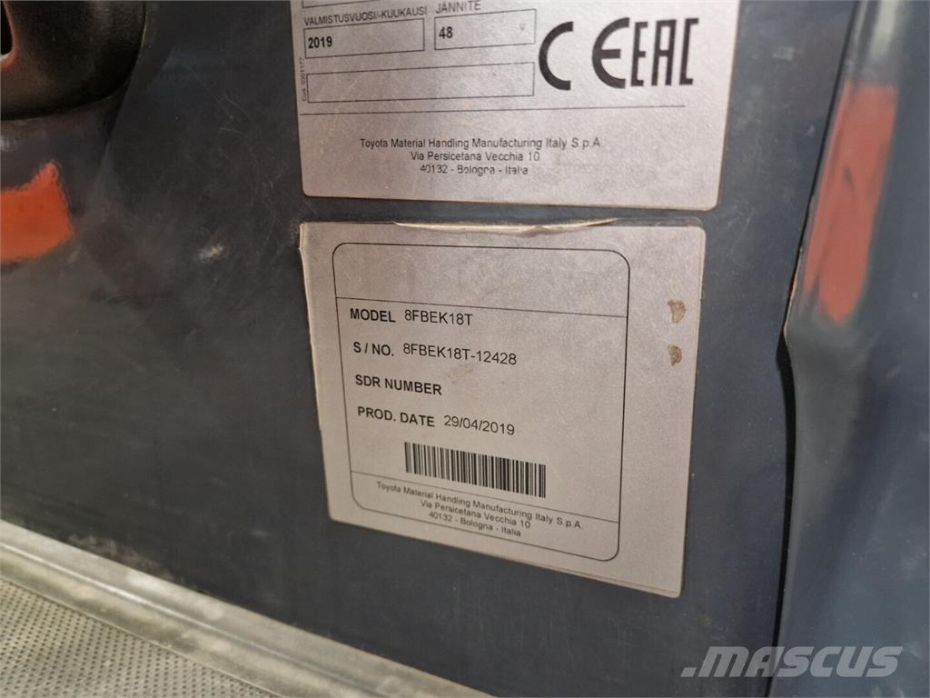 Toyota 8FBEK18T 전동 지게차