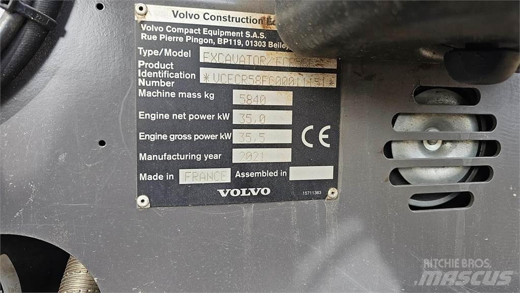 Volvo ECR 58 F 소형 굴삭기 7톤 미만
