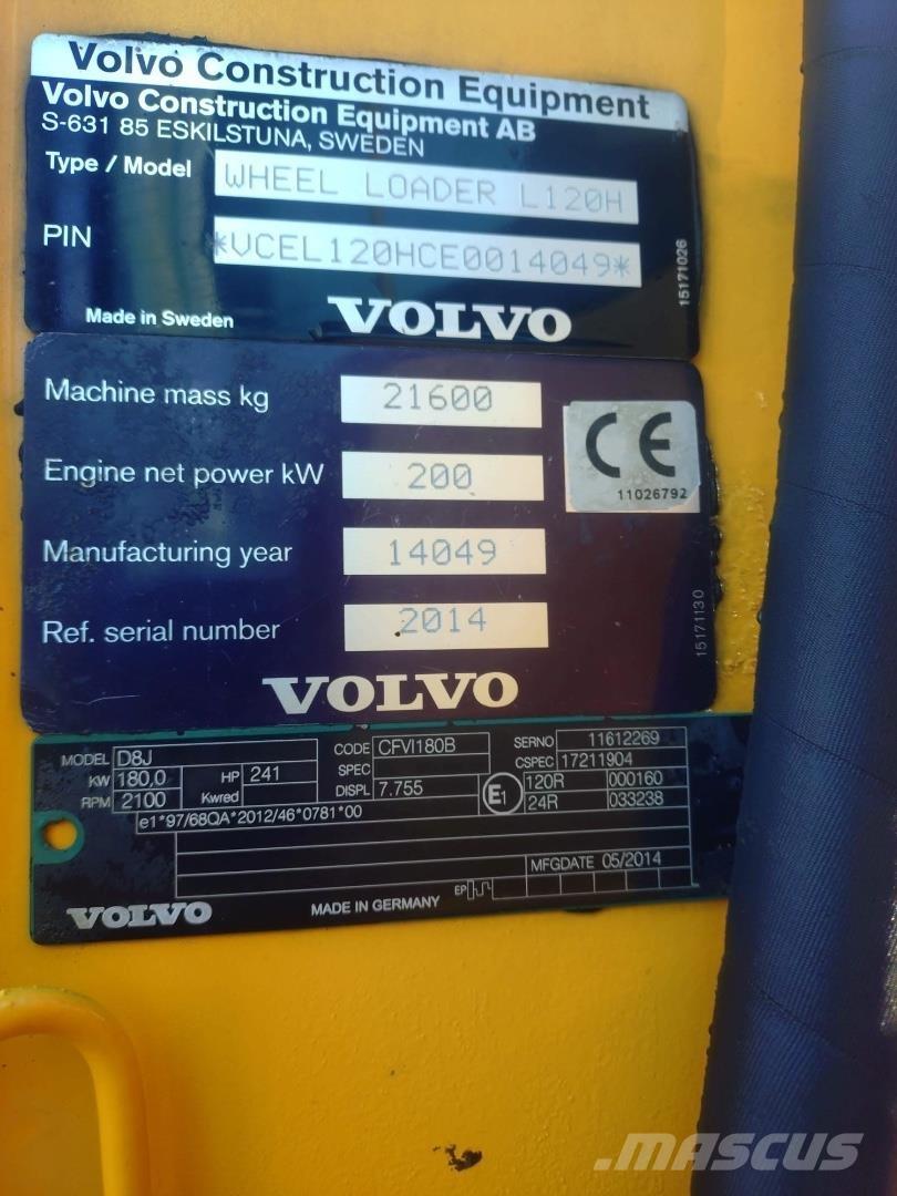 Volvo L120H  휠로우더