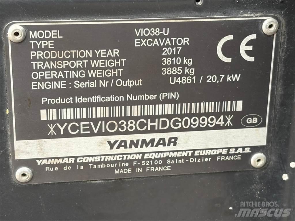 Yanmar VIO 38-U 소형 굴삭기 7톤 미만