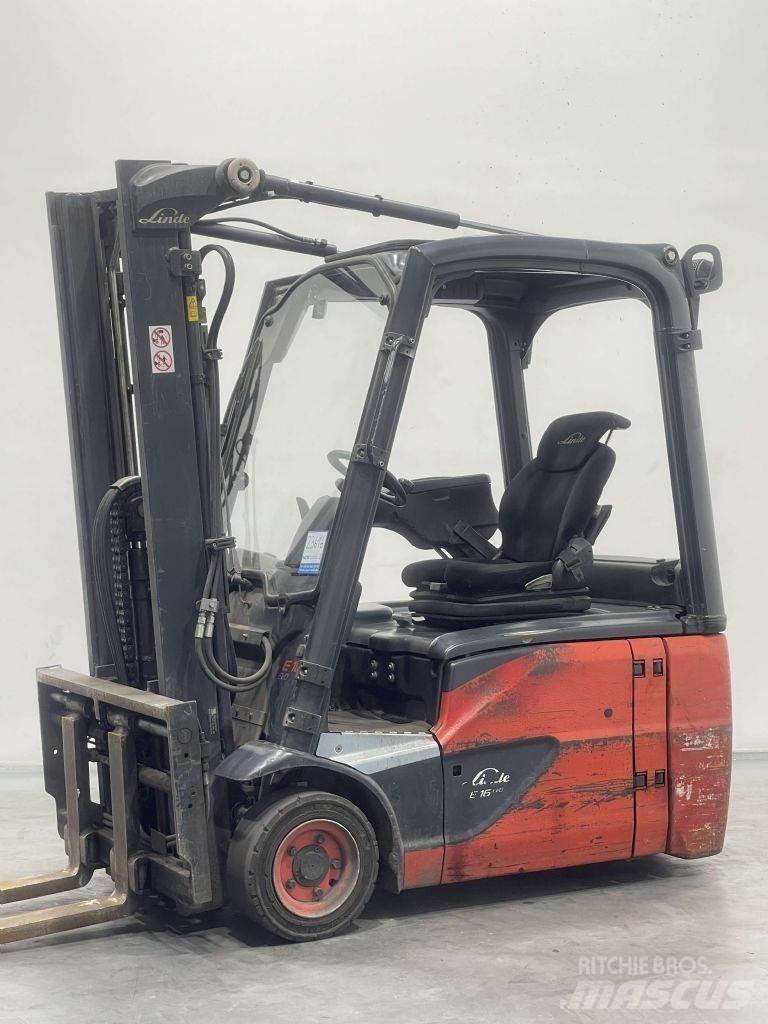 Linde E16-02-386 전동 지게차
