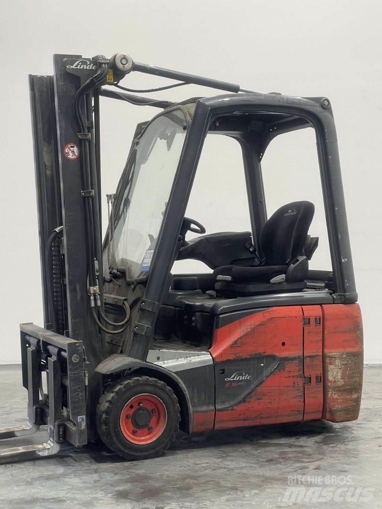 Linde E16C-02-386 전동 지게차