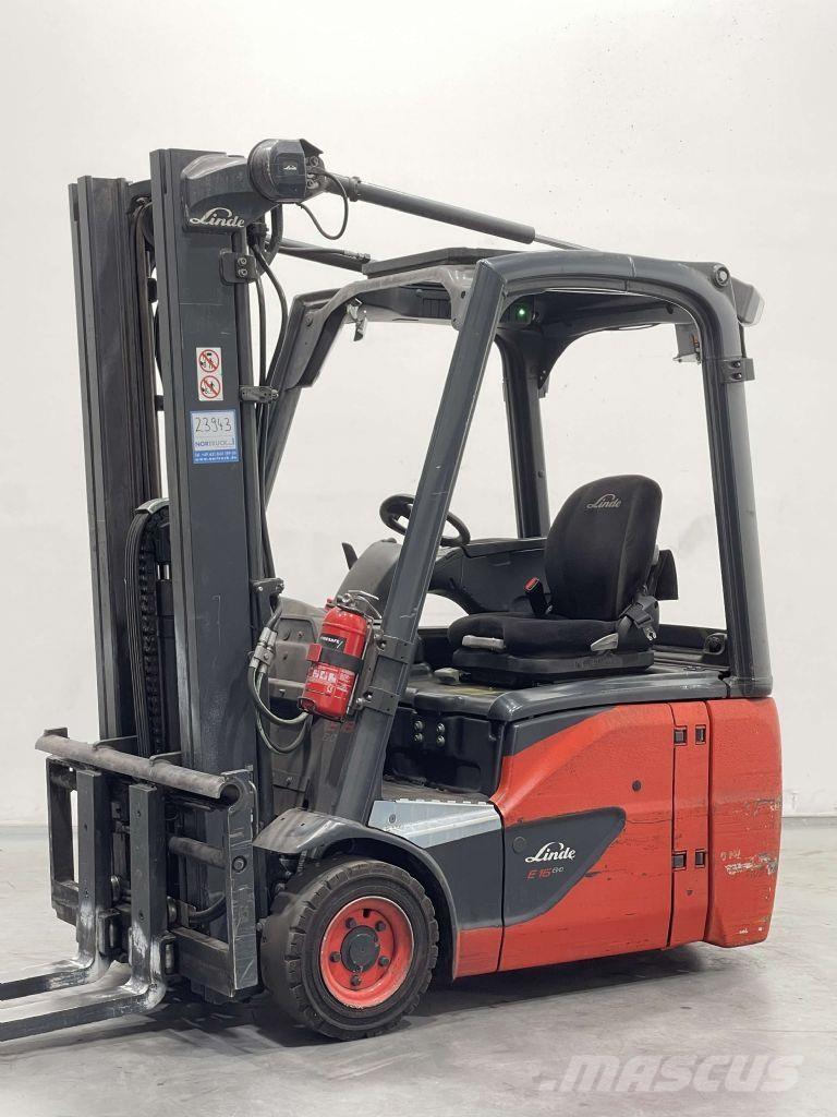 Linde E16C-02-386 전동 지게차