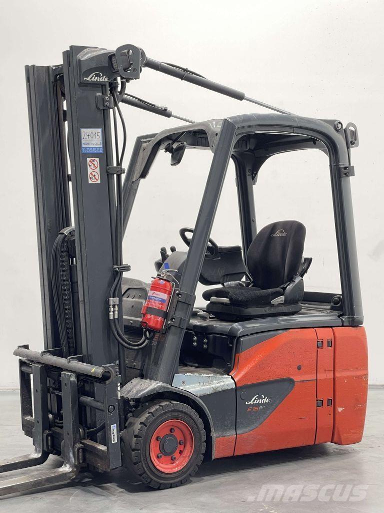 Linde E16C-02-386 전동 지게차