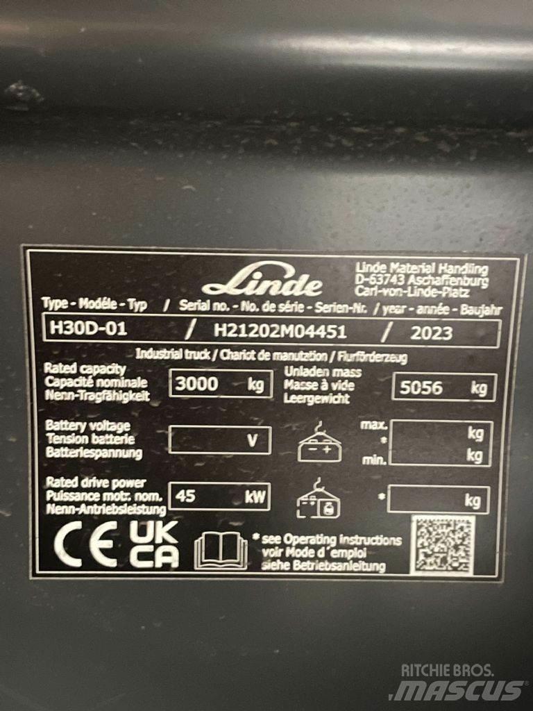 Linde H30D-01-1202 디젤 지게차