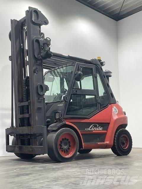 Linde H80D-02-396 디젤 지게차