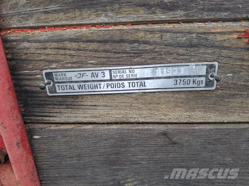 JF AV 3 GÖDSELVAGN 다목적 트레일러