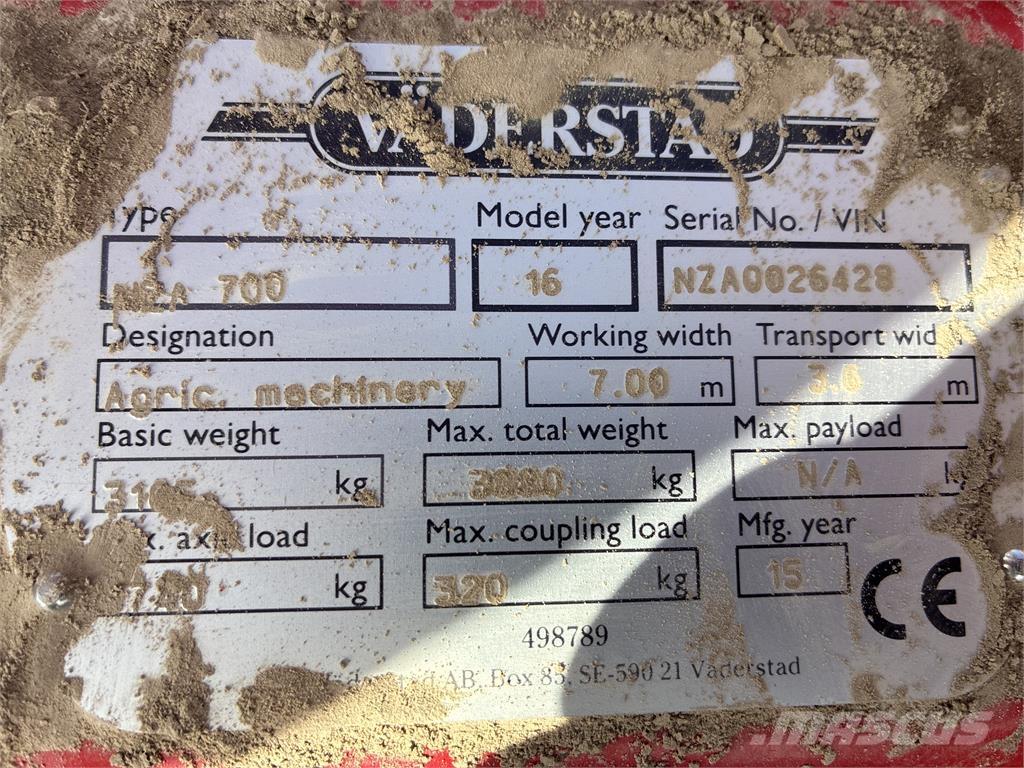 Väderstad NZA 800 HARV 하로우