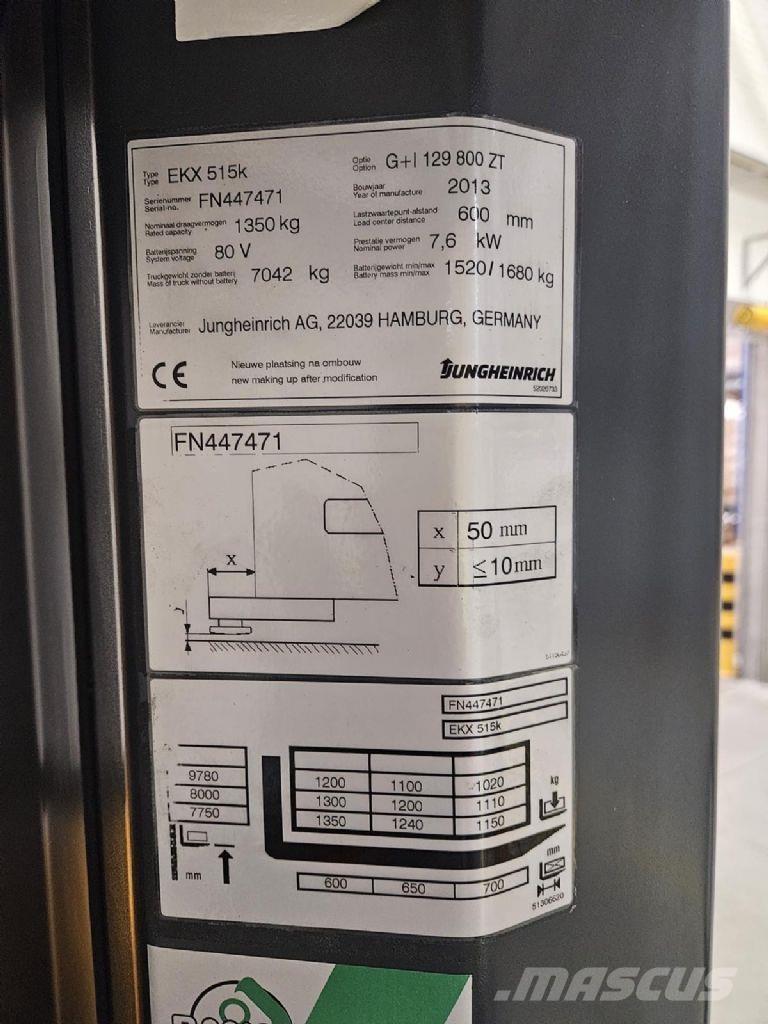 Jungheinrich EKX 515k 하이 리프트 오더 피커