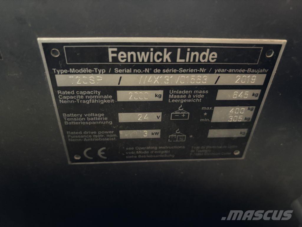 Linde T20 SP 보행식 리치 지게차