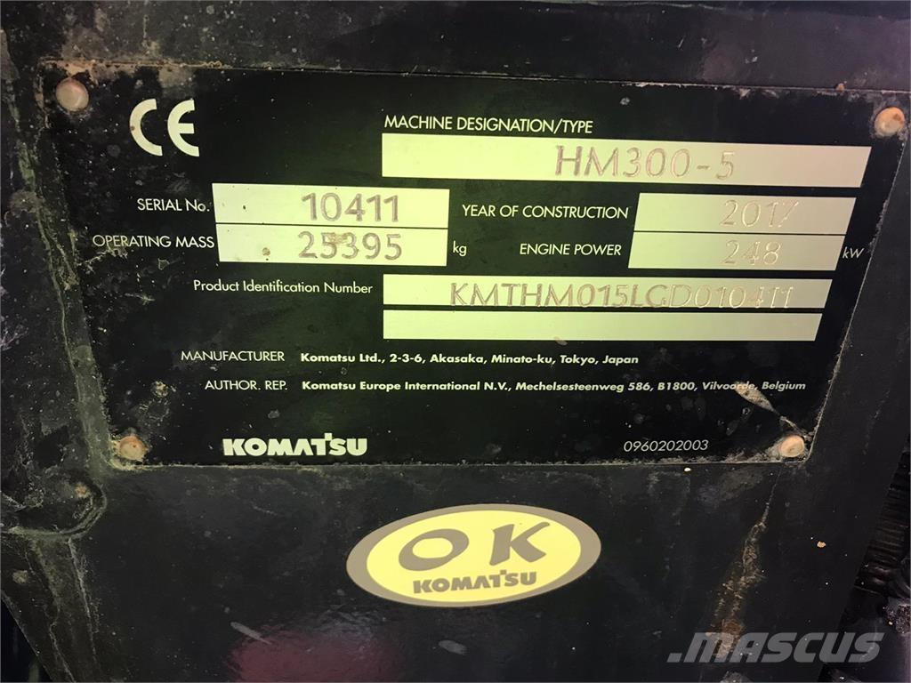 Komatsu HM300-5 연결식 홀러