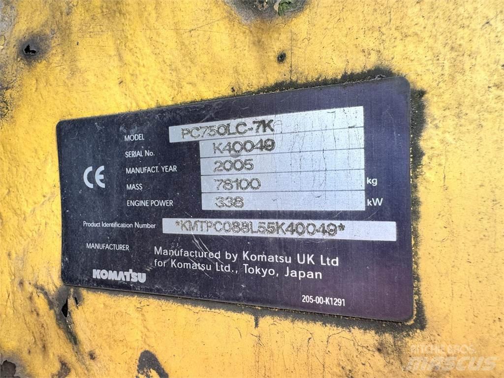 Komatsu PC750LC-7K 대형 굴삭기 29톤 이상