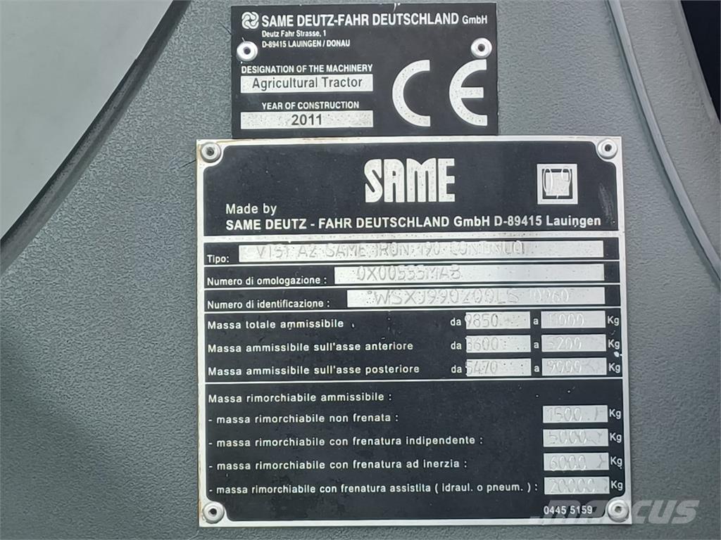 Same 190 트랙터