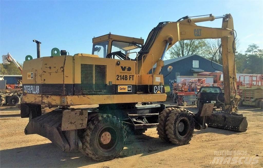 CAT 214B FT  휠 굴삭기