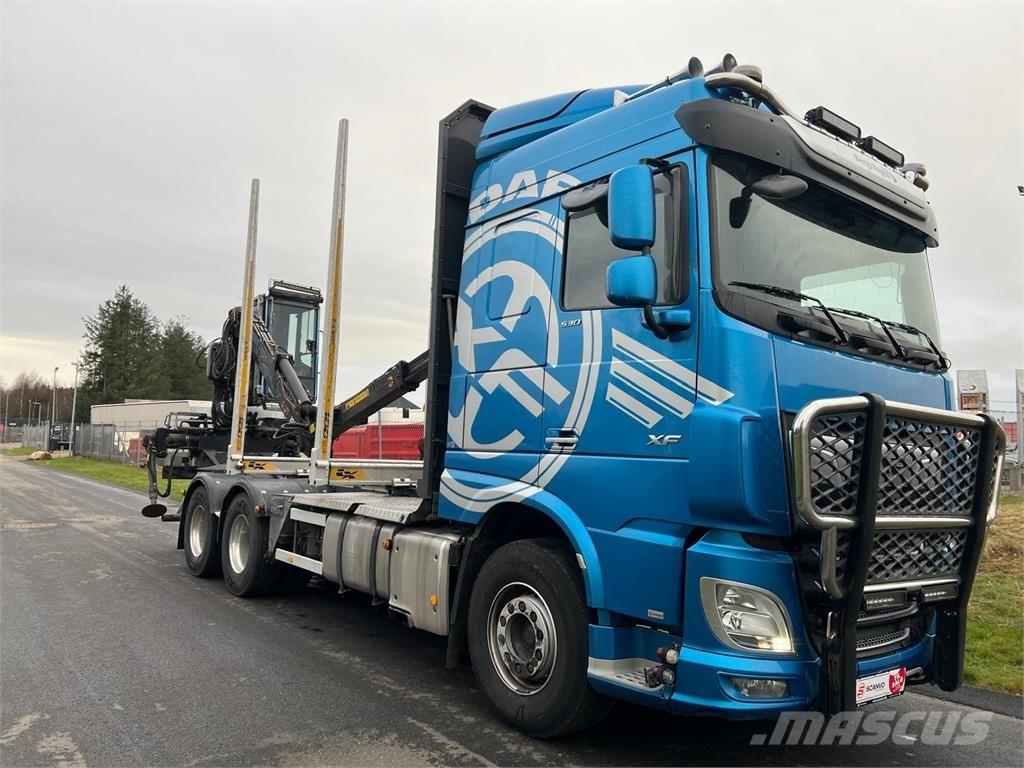 DAF XF530 FAT 6x4 목재 트럭