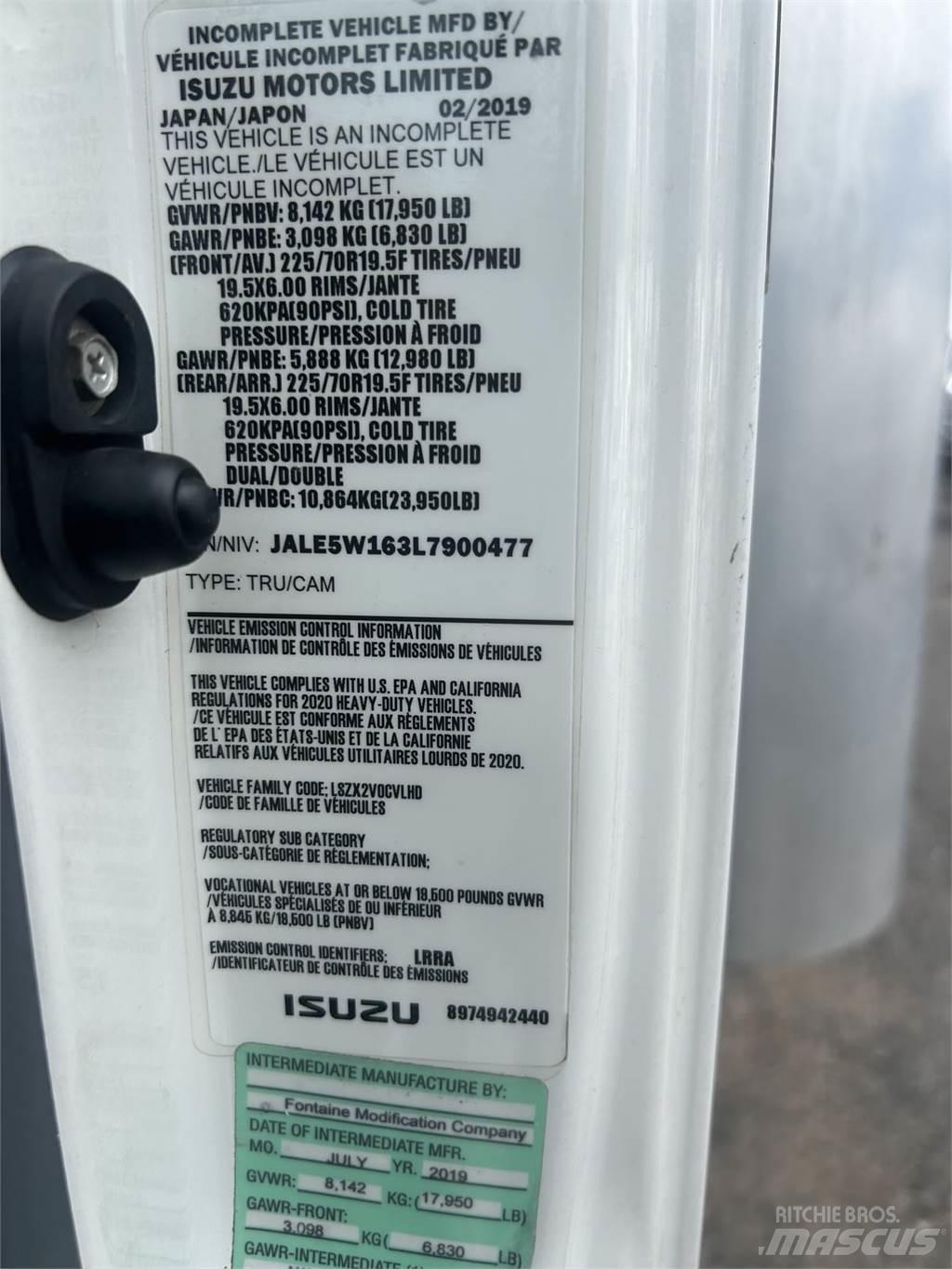 Isuzu NQR 탑차 트럭