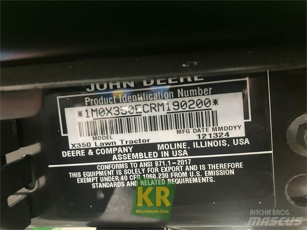 John Deere X350 탑승형 잔디깎기
