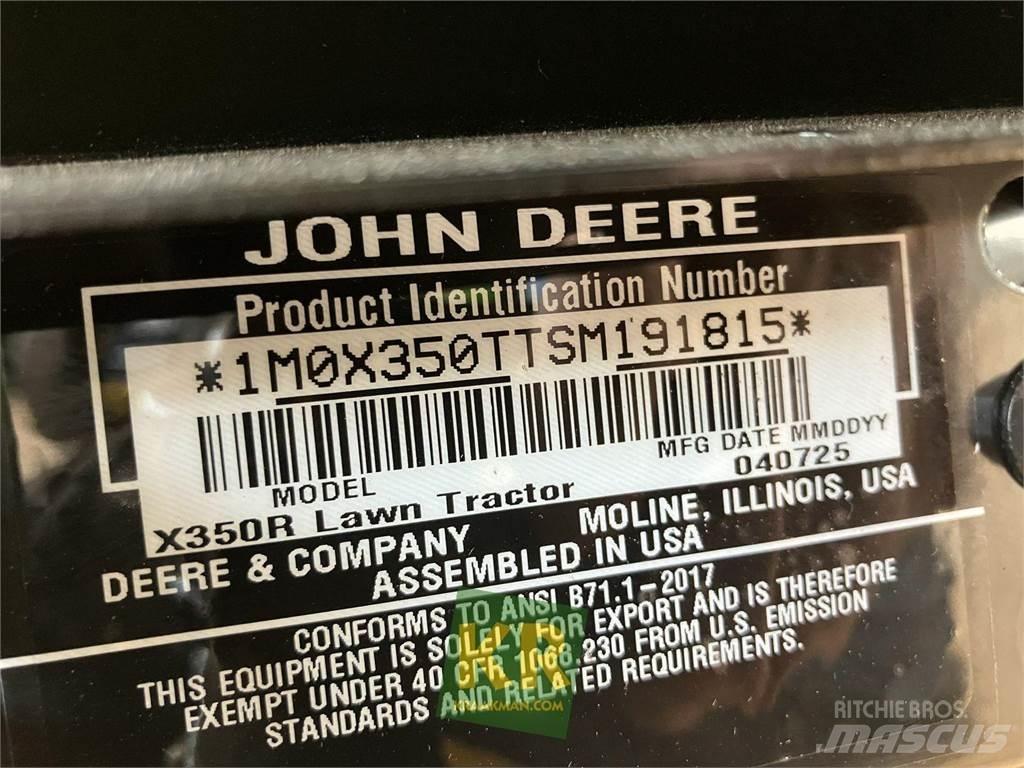 John Deere X350R 탑승형 잔디깎기