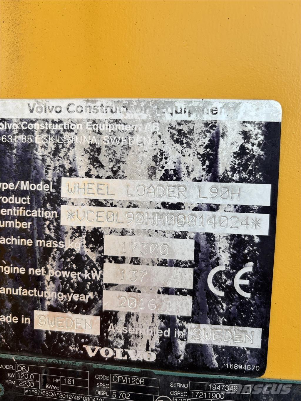 Volvo L90H  휠로우더