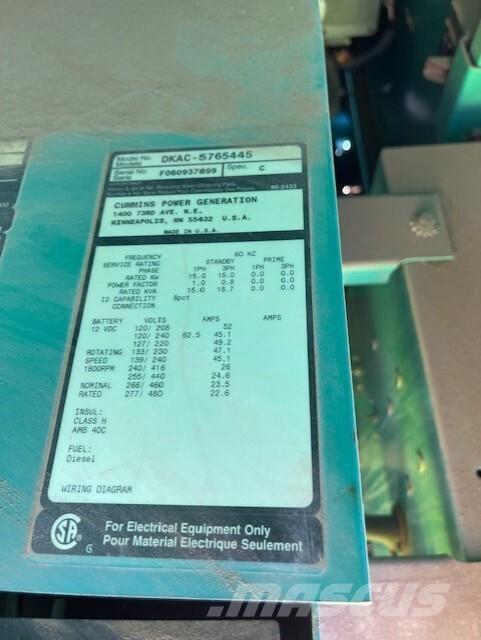 Onan 15kW 디젤 발전기