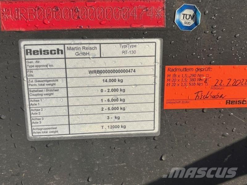 Reisch RT 130 티퍼 트레일러