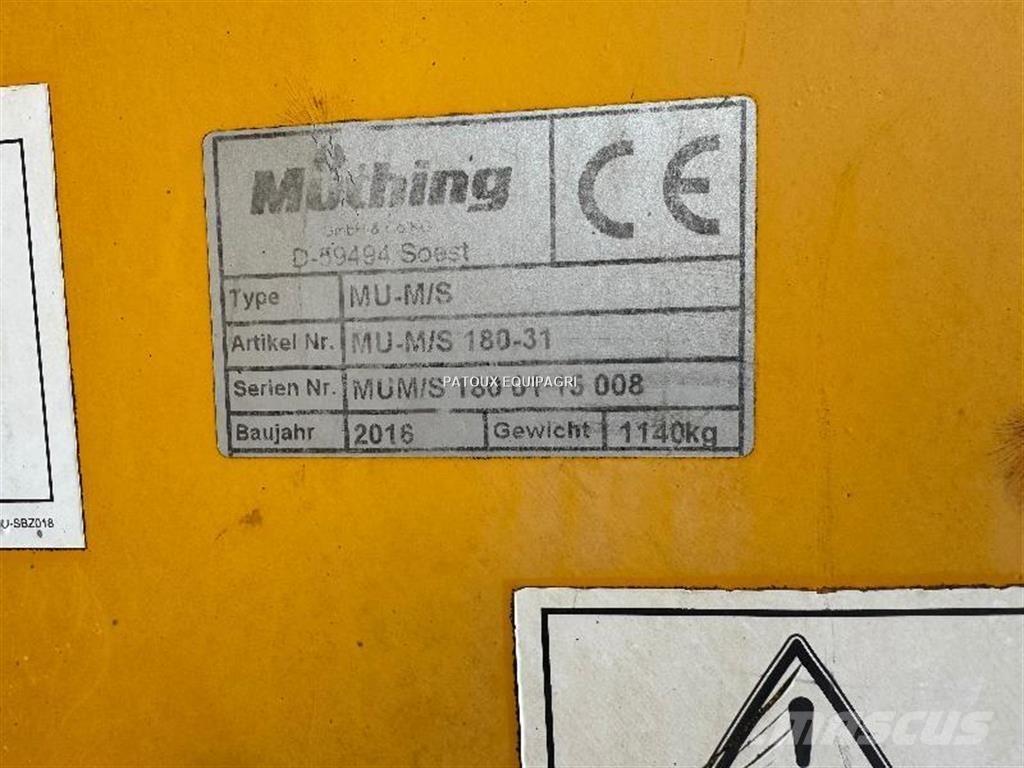 Müthing MU/MS-180 파워 하로우 및 로토틸러(회전 경운기)