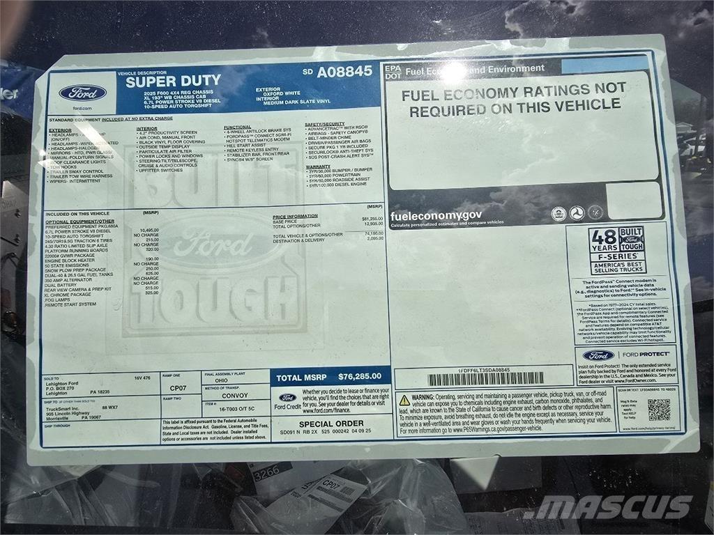 Ford F600 덤프 트럭