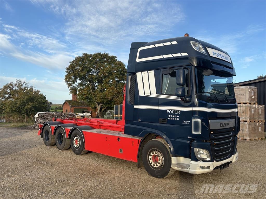 DAF XF 510 FAK 8X2 훅 리프트 트럭