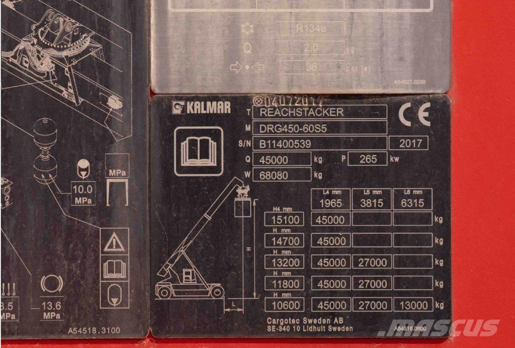 Kalmar DRG450-60S5 리치 스태커