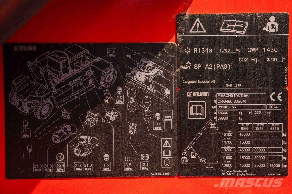 Kalmar DRG450-60S5M 리치 스태커