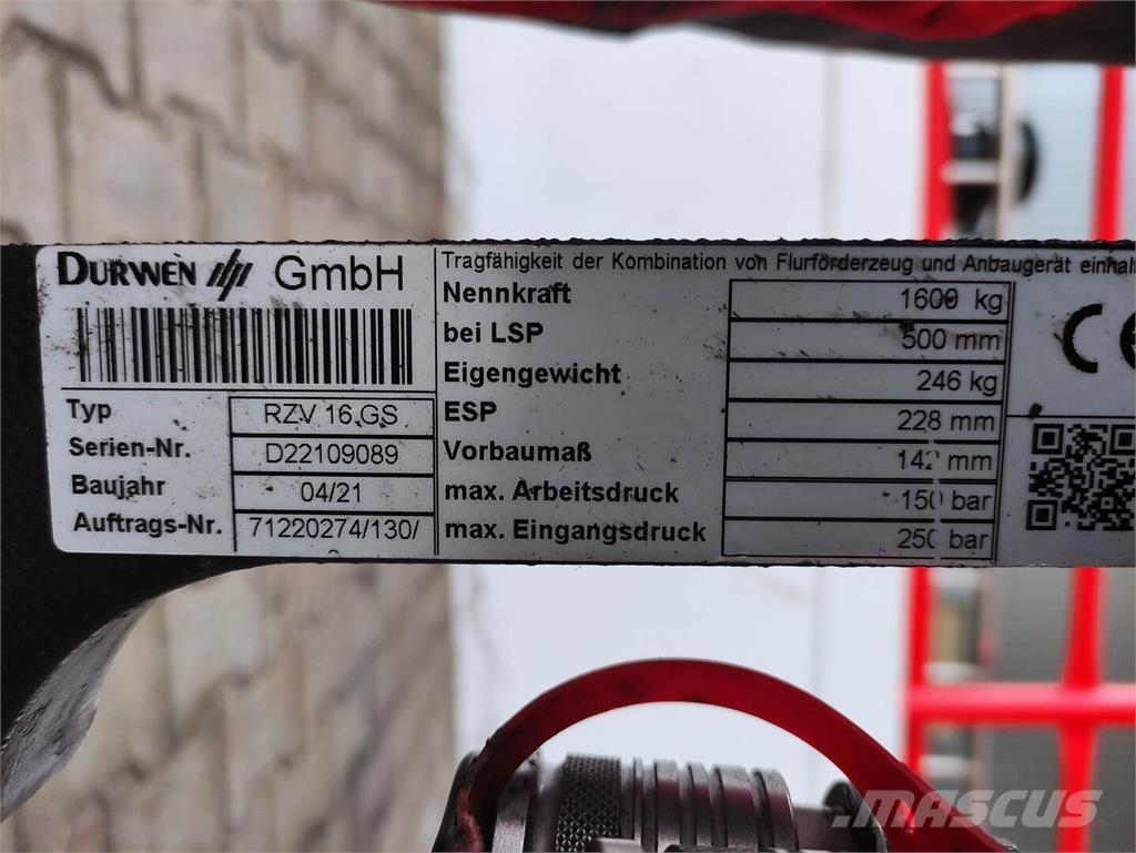 Durwen RZV 16 GS 자재 장비 - 기타