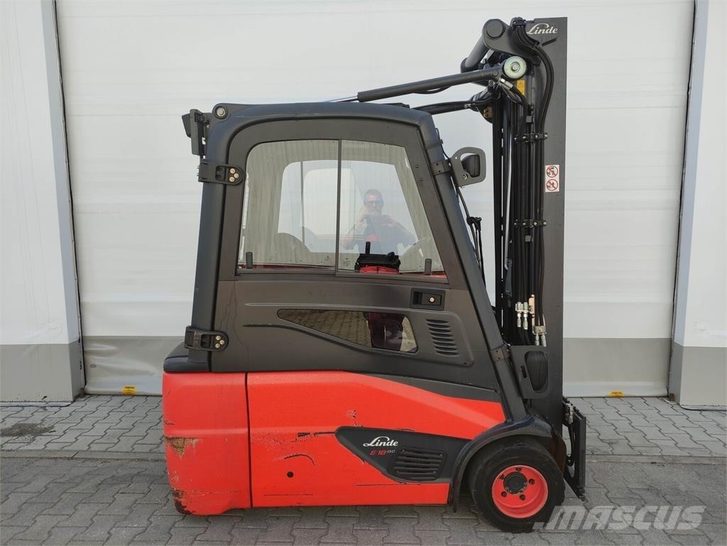 Linde E18L-02-386 전동 지게차