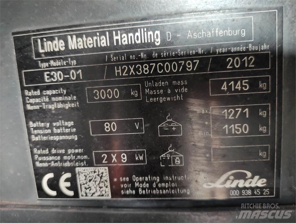 Linde E30-01-387 전동 지게차
