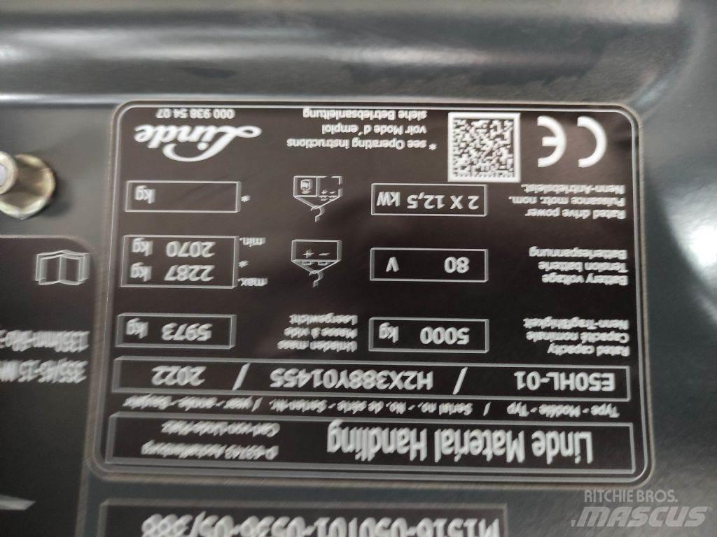 Linde E50HL-01-388 전동 지게차