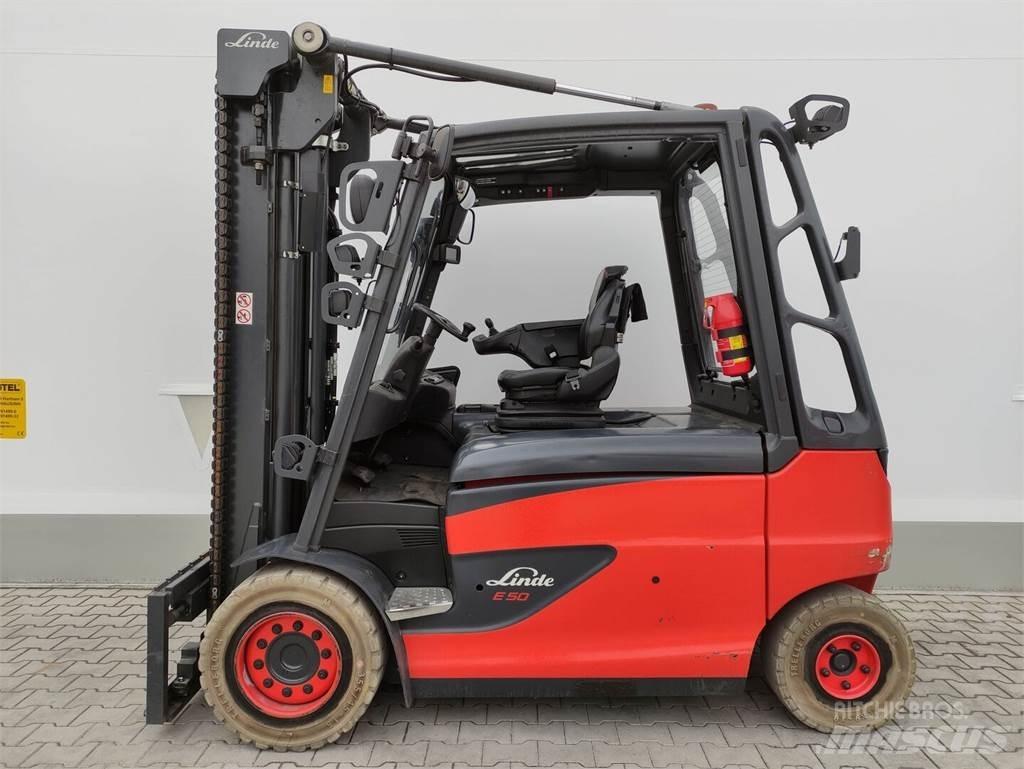 Linde E50HL-01-388 전동 지게차