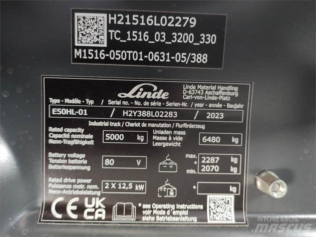 Linde E50HL-388 전동 지게차
