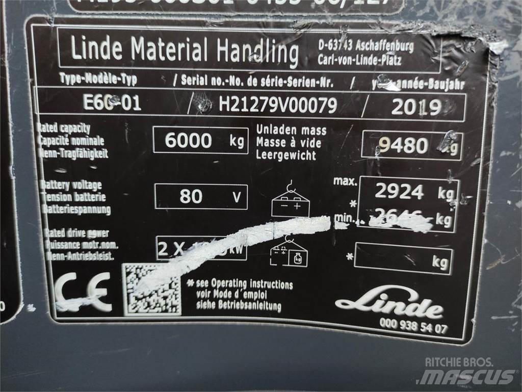 Linde E60-01-1279 전동 지게차