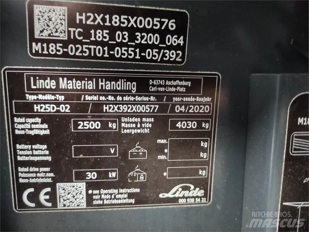 Linde H25D-02-392 EVO 디젤 지게차