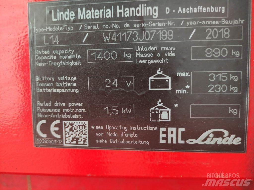 Linde L14i 포크리프트
