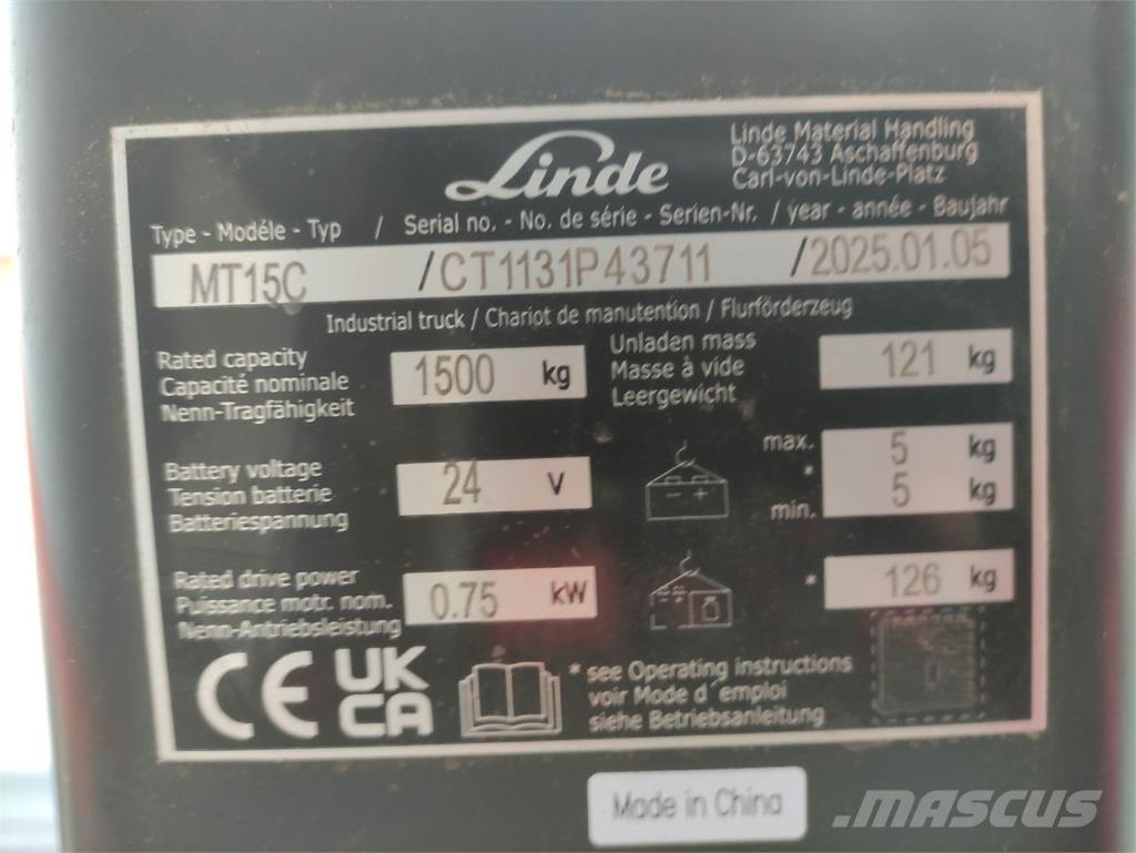 Linde MT15C 경량 리프터