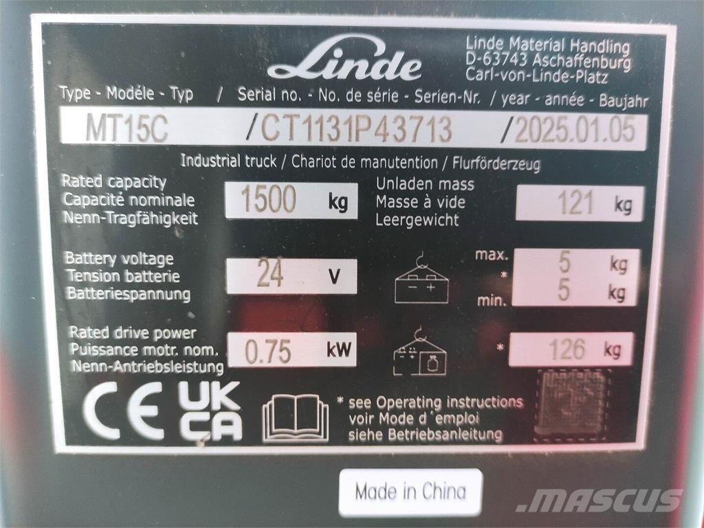 Linde MT15C 경량 리프터