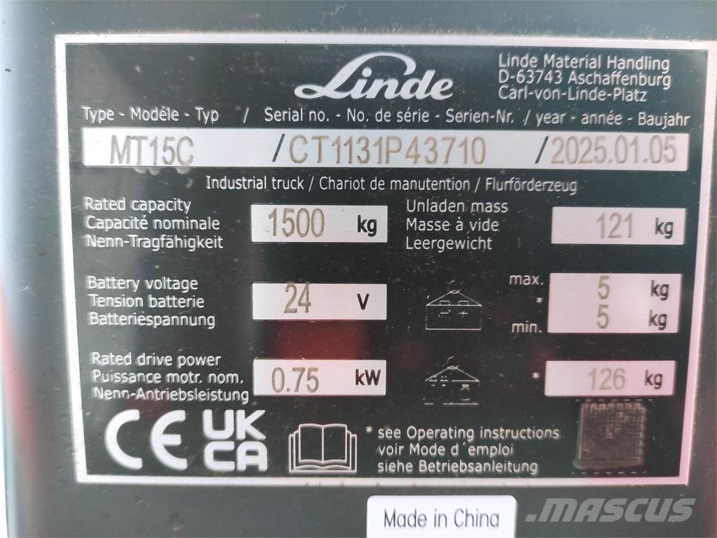 Linde MT15C 경량 리프터