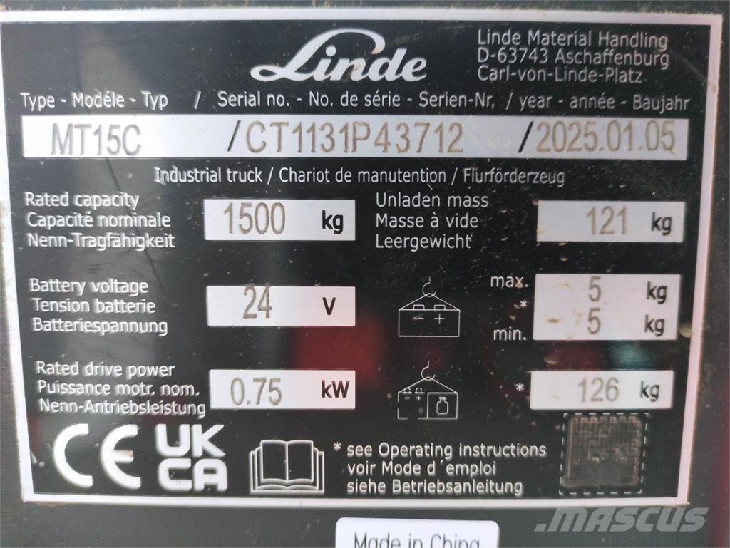 Linde MT15C 경량 리프터