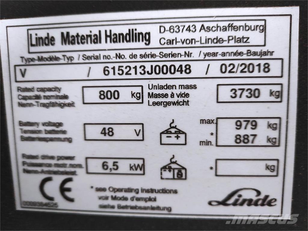 Linde V Modular 하이 리프트 오더 피커