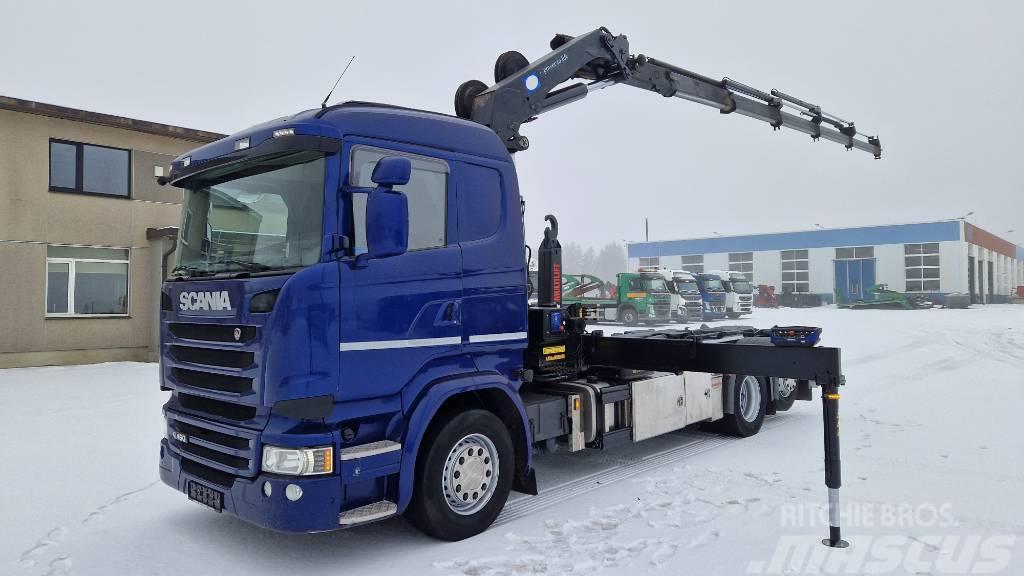 Scania R450 6X2*4 HMF 2420K5 훅 리프트 트럭