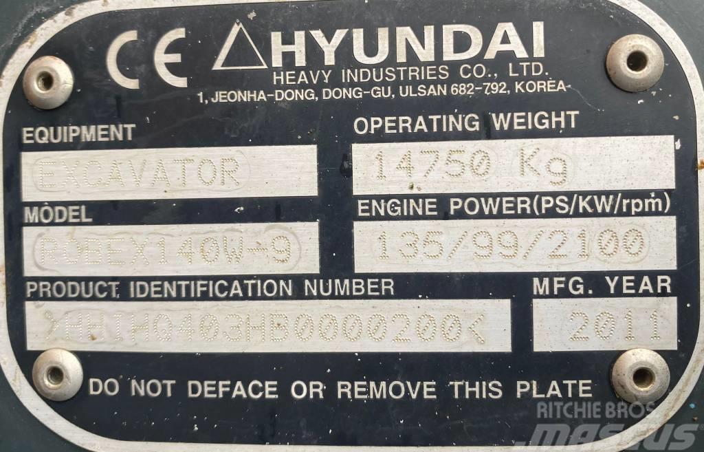 Hyundai Robex 140 W-9  휠 굴삭기